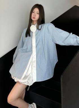 学院风高级感衬衫短裙两件套女秋