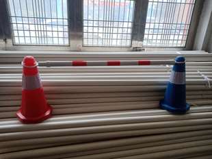 路锥连接杆PVC伸缩杆固定杆红白警示杆2米隔离墩杆水马干交通设施