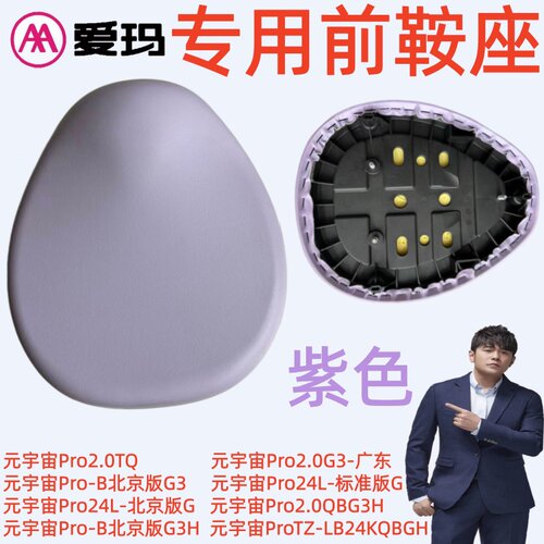 元宇宙Pro-B北京版G3爱玛电动车元宇宙ProTZ-LB24KQBGH紫色前鞍座