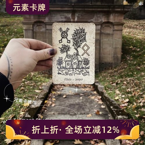 进口 runes and roots oracle 魔法符文如尼卡 符文根源神谕卡
