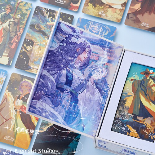 现货 送牌袋 奇幻塔罗牌 Fantasy Tarot 韩国塔罗牌 白贝母版