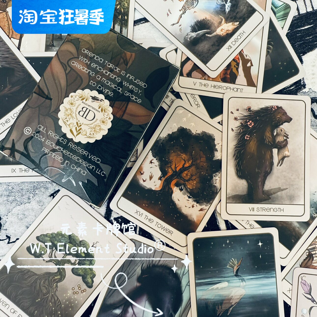 现 送牌袋 Orenda Tarot 奥伦达塔罗牌 口袋版 - 实物图