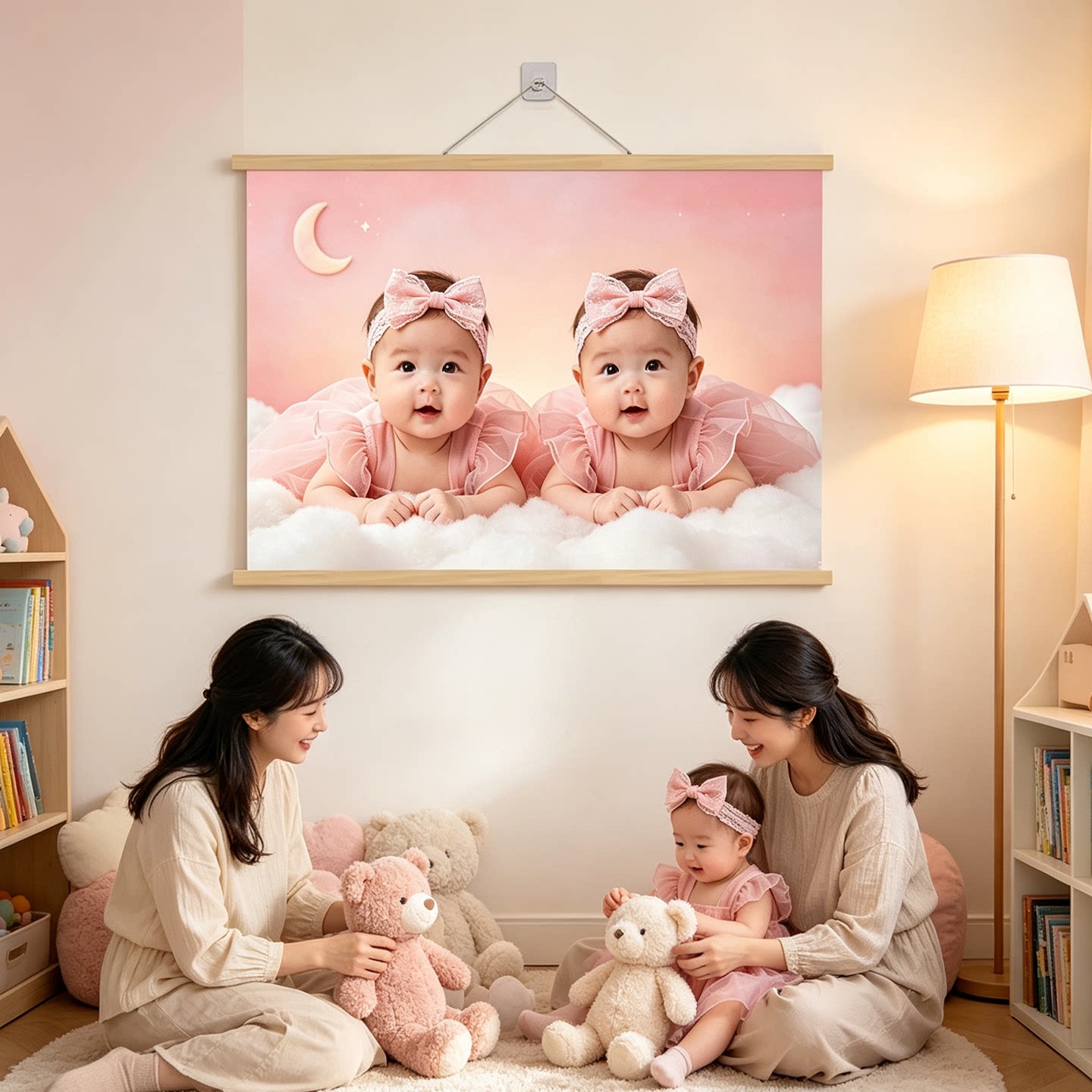 年画娃娃送子图备助孕宝宝画墙面现代装饰画