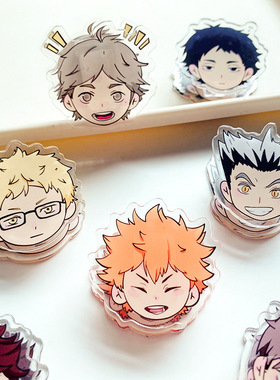 跨境动漫排球少年亚克力PP夹孤爪研磨可爱手账夹子试卷夹文件夹