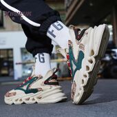 潮流花色网面透气休闲刀锋潮鞋 老爹运动鞋 春夏新款 46大码 男式