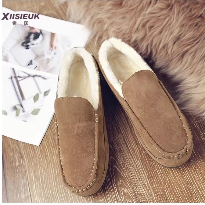 豆豆鞋男2025冬季加绒加厚爸爸棉鞋防滑男士懒人一脚蹬老北京布鞋,流行男鞋,乐福鞋（豆豆鞋）,淘宝优惠券,粉丝福利购,淘宝优惠卷