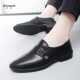 商务豆豆真皮发型师搭扣休闲男鞋 3738小码 夏季 韩版 一脚蹬皮鞋 男款