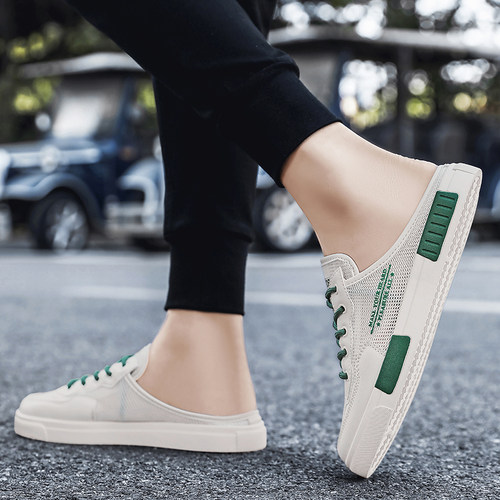 38码半托鞋男板鞋网面镂空