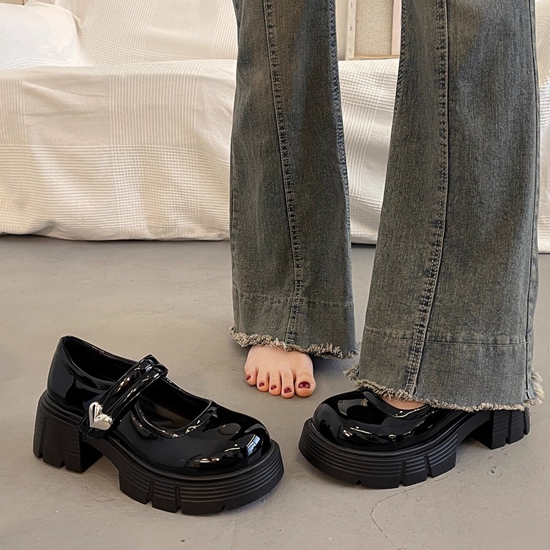 百搭赫本风小皮鞋女秋季复古单鞋