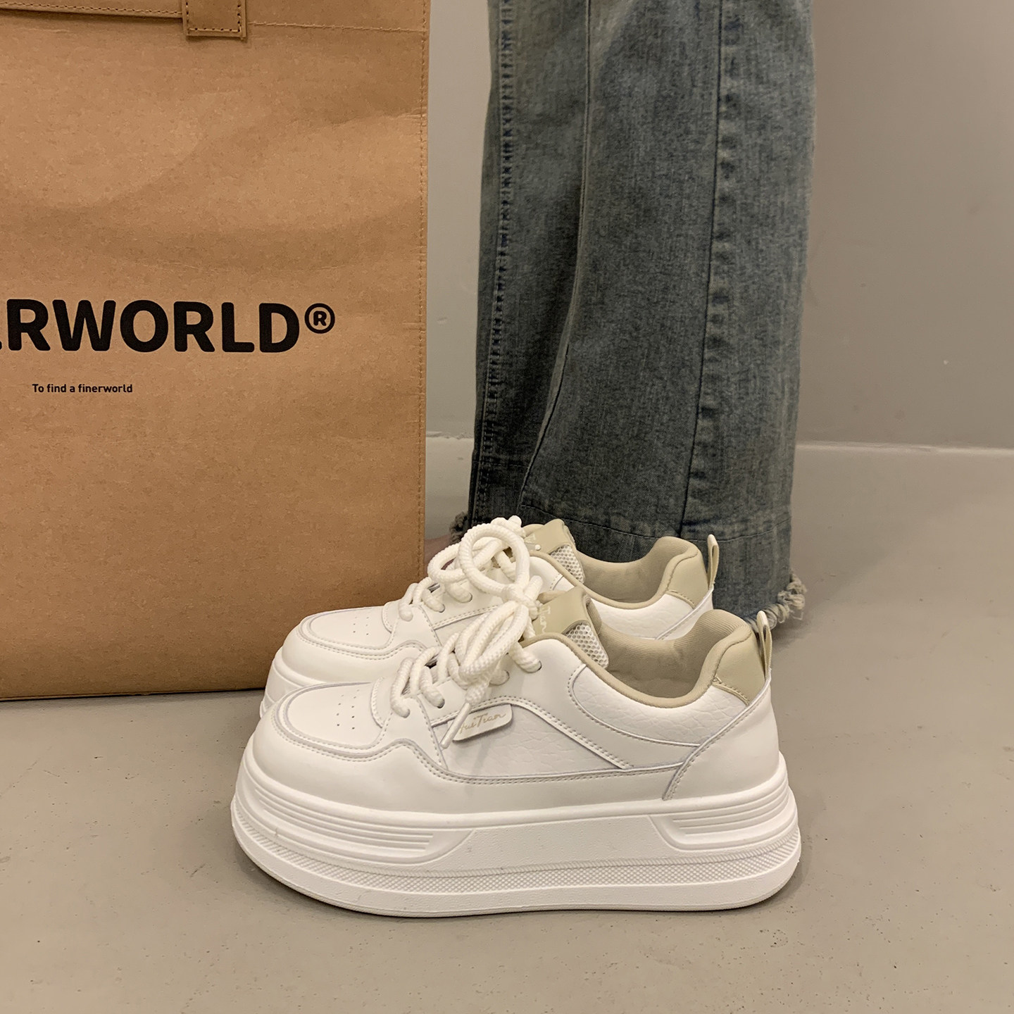 百搭小白鞋厚底增高秋春季爆款板鞋女2026新款松糕运动休闲面包鞋,女鞋,休闲板鞋,淘宝优惠券,粉丝福利购,淘宝优惠卷