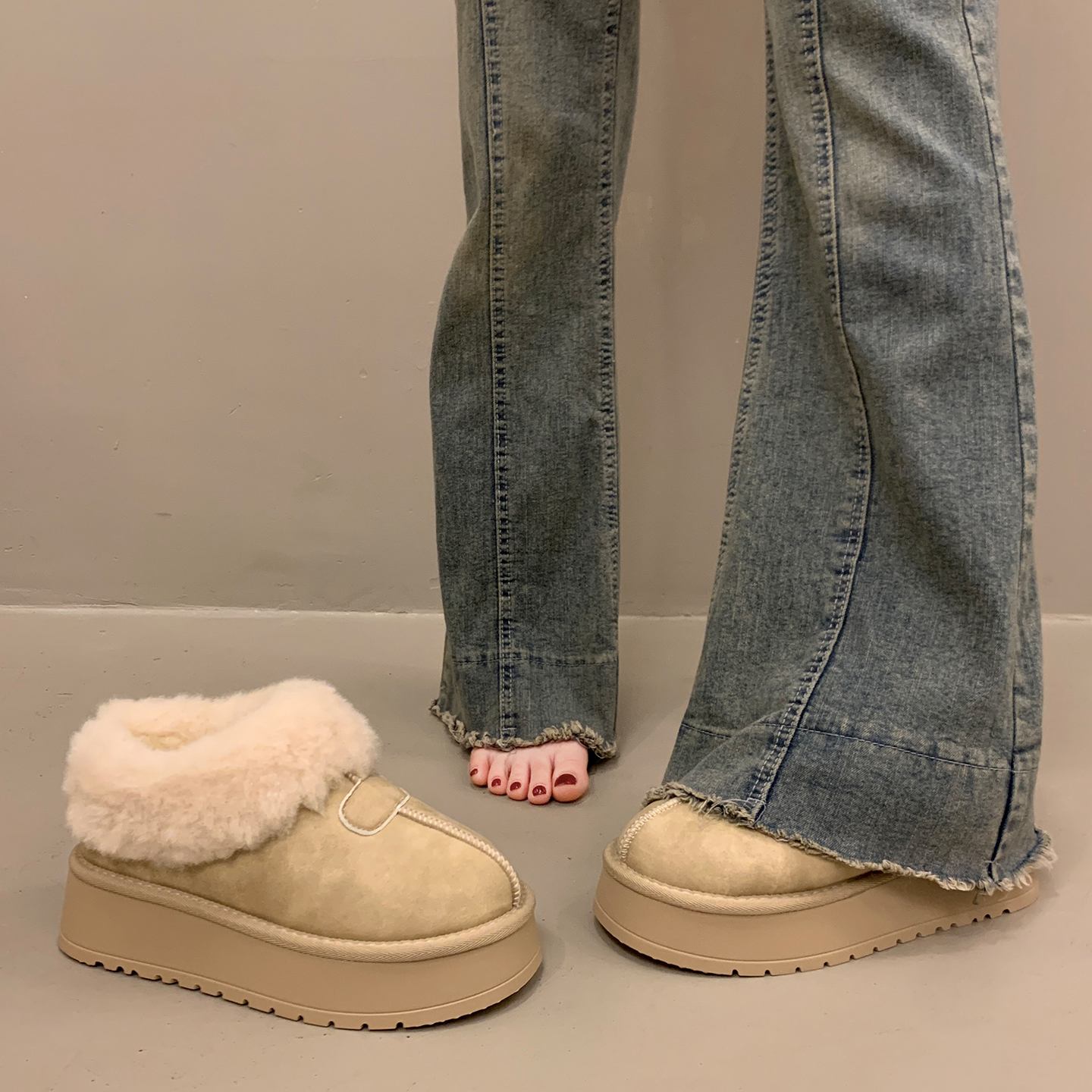 增高雪地棉女抗寒东北大棉鞋外穿