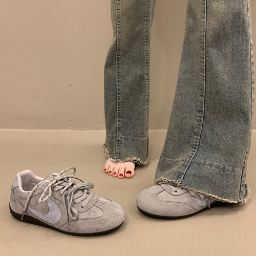 德训鞋女轻便软底板鞋设计感小众