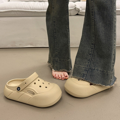 增高洞洞鞋女高级感配裙子凉拖鞋