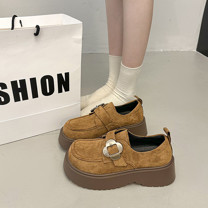 法式英伦厚底增高深口单鞋女2026新款春秋季百搭配裙子坡跟勃肯鞋,女鞋,深口单鞋,淘宝优惠券,粉丝福利购,淘宝优惠卷