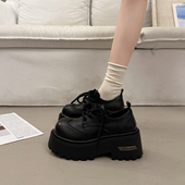 乐福玛丽珍鞋 英伦厚底增高系带小皮鞋 深口单鞋 2026新款 女春季 法式