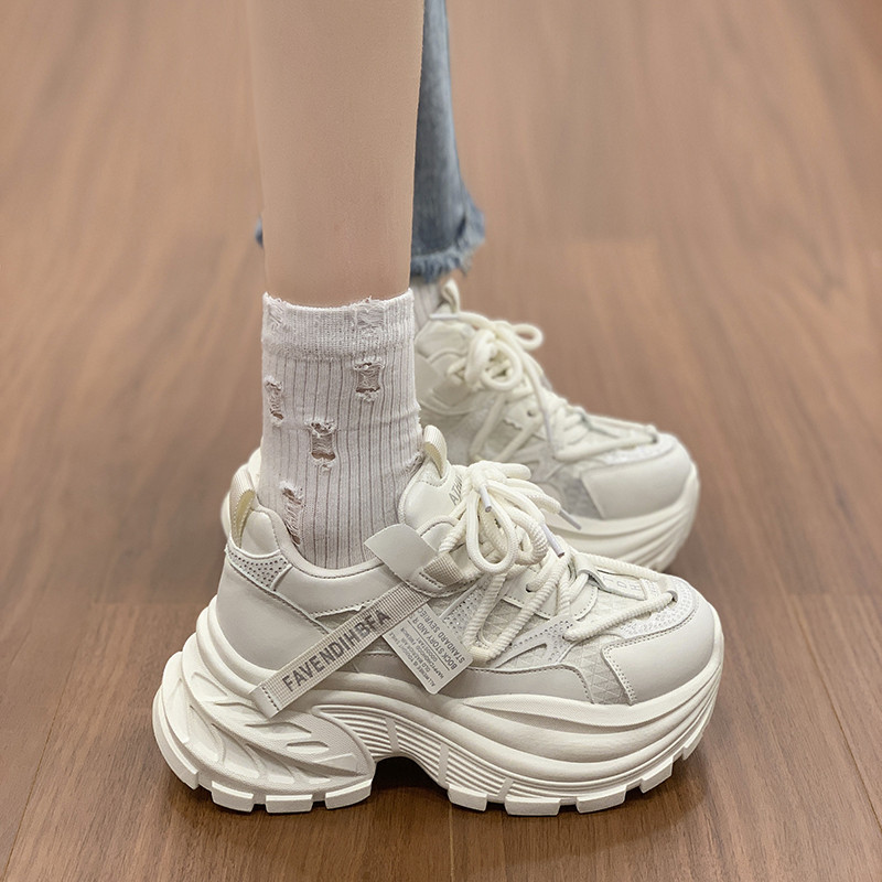 超火厚底老爹鞋女春秋增高显脚小2026新款爆款白色炸街运动休闲鞋,女鞋,时尚休闲鞋,淘宝优惠券,粉丝福利购,淘宝优惠卷