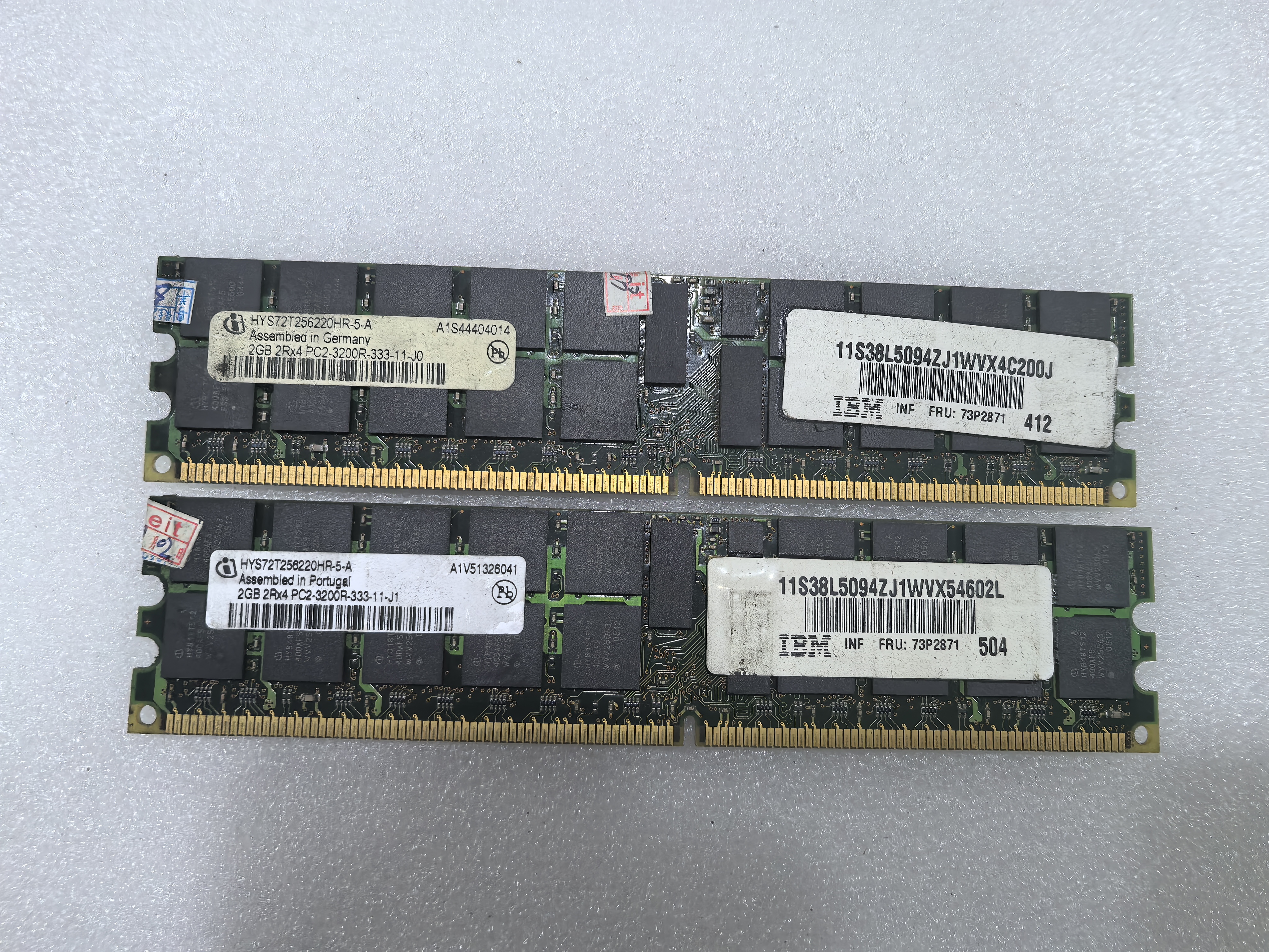 IBM 73P2871 38L5094 2GB 2R*4 PC2 3200R DDR2 400服务器内存