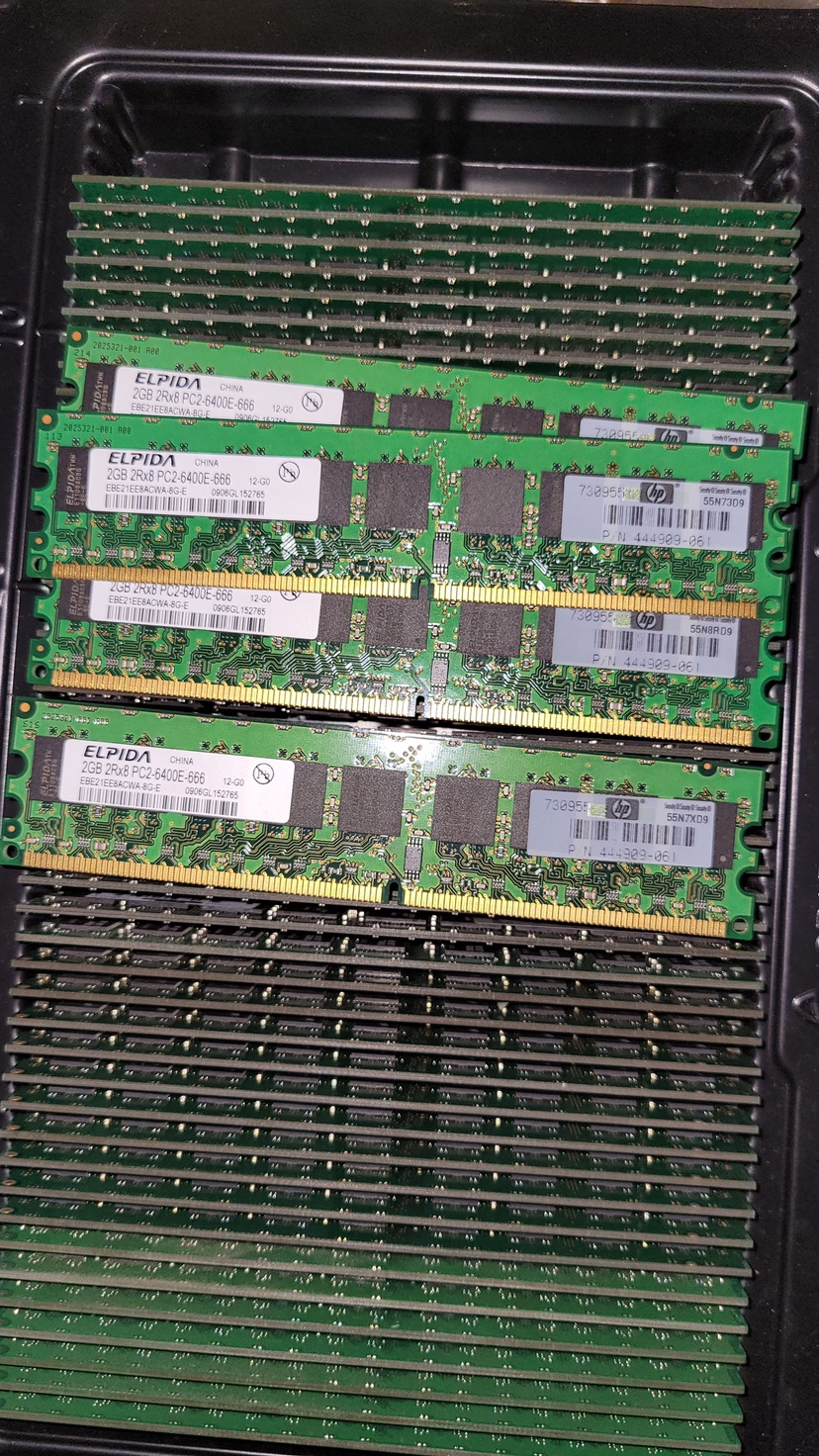 HP工作站服务器DDR2 2G纯ECC PC2-6400E惠普原装内存444909-001