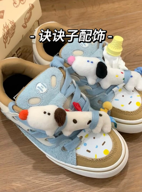 毛绒腊肠狗鞋扣diy可拆卸