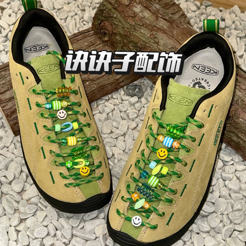 ins韩系彩色串珠笑脸鞋扣DIY