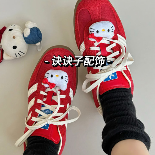 可爱毛绒Kitty鞋扣diy可拆卸