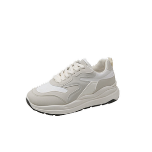 小白运动鞋女2025新款春秋季爆款轻便阿甘鞋厚底老爹鞋百搭跑步鞋