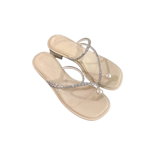 Высокие сандалии, обувь, летняя изысканная пляжная подходит с юбкой, слайдеры, тапочки, французский стиль