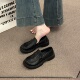 女2026春季 新款 百搭一脚蹬乐福鞋 英伦风小皮鞋 圆头厚底日系jk单鞋