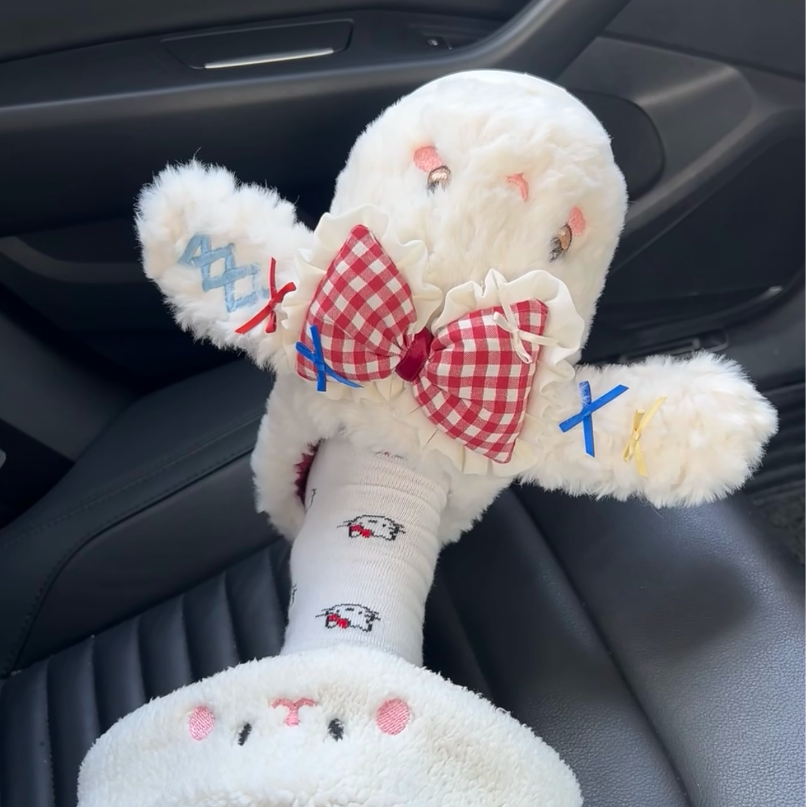 可爱小狗棉拖鞋女秋冬季2025新款防滑厚底居家室内保暖毛绒拖鞋女