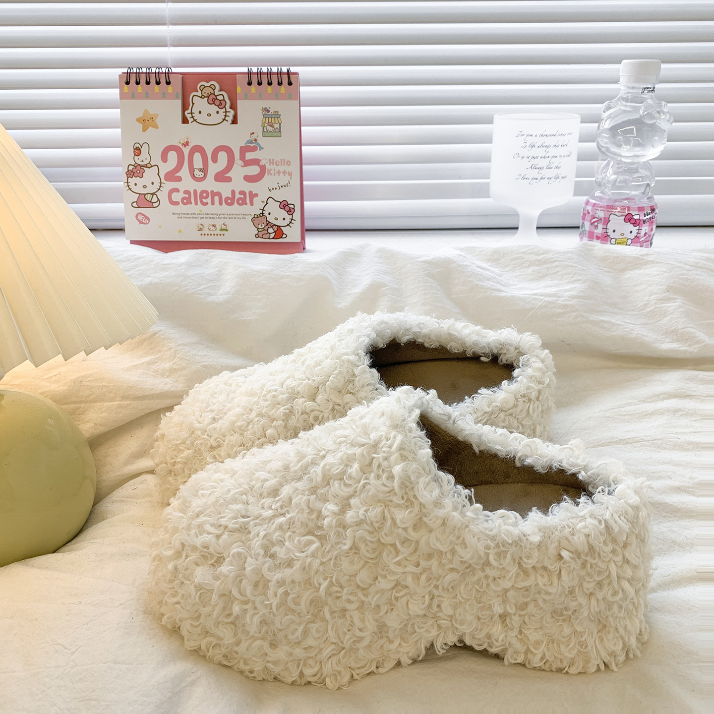 慵懒至上！8CM内增高羊羔毛毛鞋女外穿厚底加绒保暖一脚蹬勃肯鞋,女鞋,毛毛鞋,淘宝优惠券,粉丝福利购,淘宝优惠卷