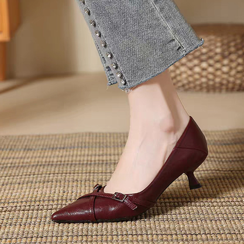 黑色绝美高跟鞋女2026新款不累脚法式气质尖头细跟单鞋配裙子,女鞋,浅口单鞋,淘宝优惠券,粉丝福利购,淘宝优惠卷