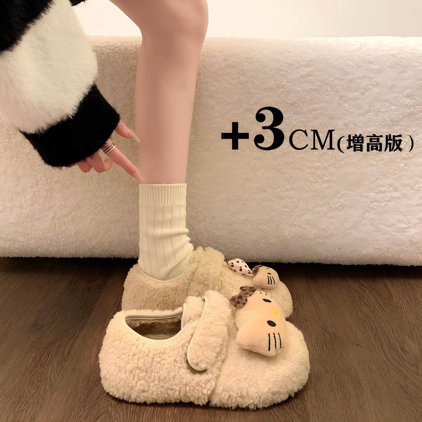 冬季新款平底加绒卡通棉鞋女家居保暖棉鞋女百搭勃肯鞋女懒人鞋女,女鞋,勃肯鞋/软木鞋,淘宝优惠券,粉丝福利购,淘宝优惠卷