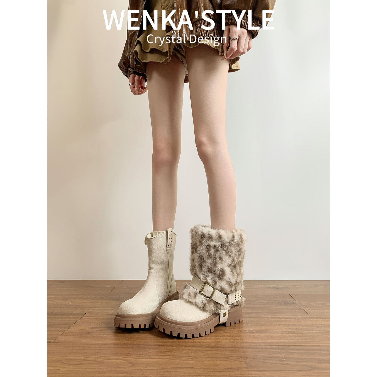 加绒保暖百搭短筒靴2025新款女款秋款靴子女爆款短靴不累脚时装鞋