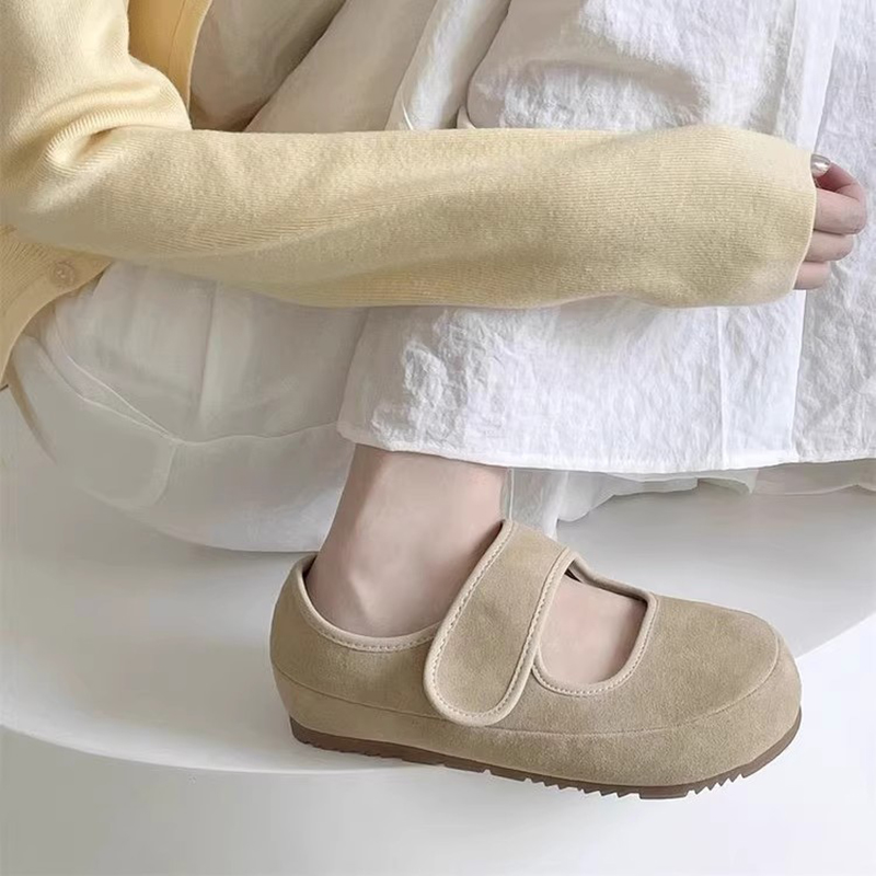 魔术贴玛丽珍单鞋女2025春季新款奶奶鞋软底孕妇防滑勃肯鞋豆豆鞋