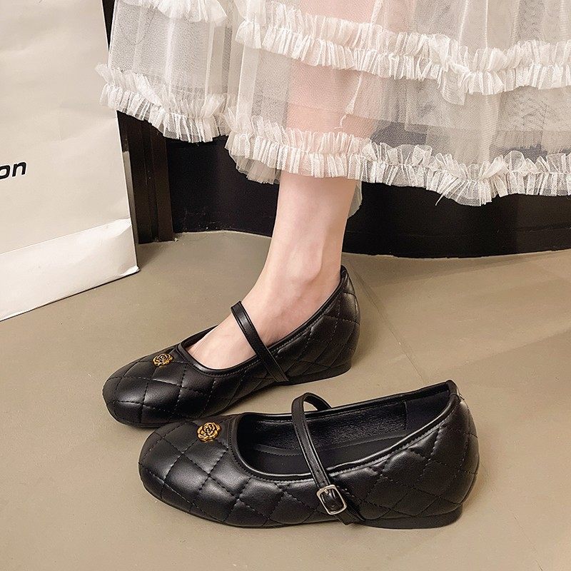 内增高厚底法式浅口单鞋女2026新款春季配裙子山茶花玛丽珍小皮鞋,女鞋,浅口单鞋,淘宝优惠券,粉丝福利购,淘宝优惠卷