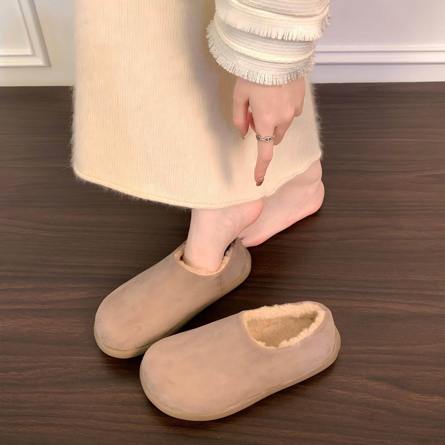 平底小土豆勃肯女鞋加绒雪地靴2025新款冬季一脚蹬豆豆鞋博肯棉鞋,女鞋,勃肯鞋/软木鞋,淘宝优惠券,粉丝福利购,淘宝优惠卷