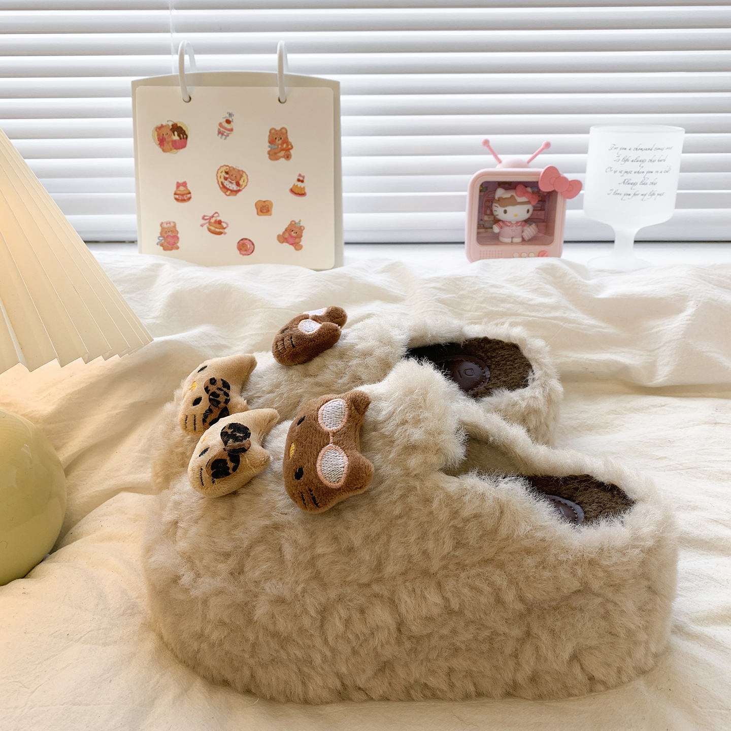 小个子增高神器松糕高跟毛毛拖鞋女秋冬外穿2025新款包头加绒棉拖