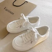 女2026夏季 休闲板鞋 新款 子女爆款 春秋小众百搭鞋 小白酒红色帆布鞋