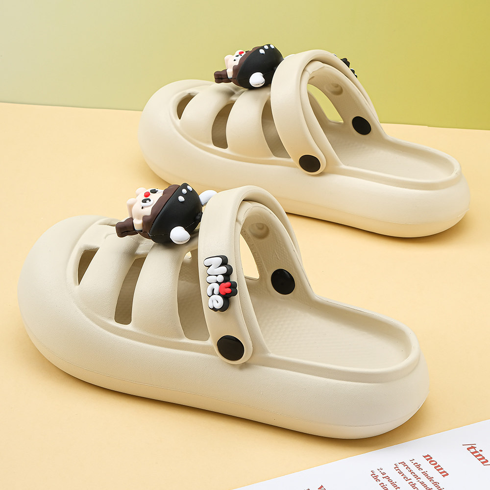 洞洞鞋女外穿夏季踩屎感厚底玛丽珍沙滩热风防滑两穿diy包头凉拖