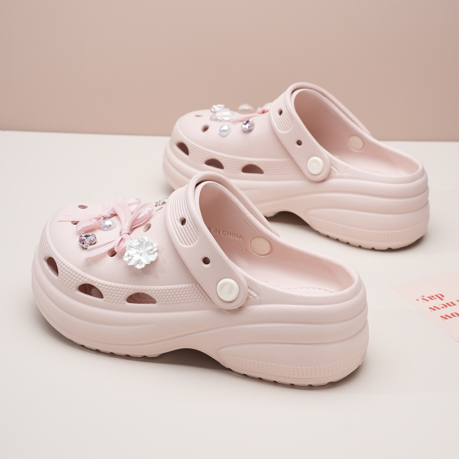 洞洞鞋女士2026新款厚底爆款女鞋防滑踩屎感包头拖休闲沙滩凉鞋女