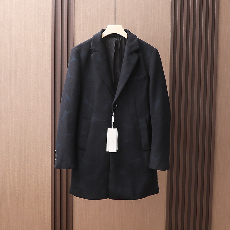 年终清仓！45羊毛混纺！秋冬商务男士中长款保暖羊毛呢大衣外套,男装,风衣,淘宝优惠券,粉丝福利购,淘宝优惠卷