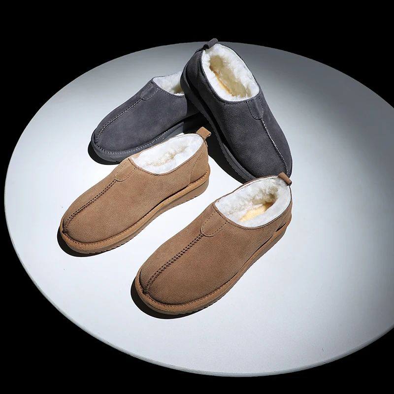 巨保暖！皮毛一体！反绒皮鞋面冬季男士轻便保暖雪地靴羊毛靴子,流行男鞋,时尚雪地靴,淘宝优惠券,粉丝福利购,淘宝优惠卷