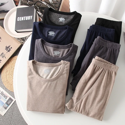 男士外贸桑蚕丝冬季圆领山羊绒