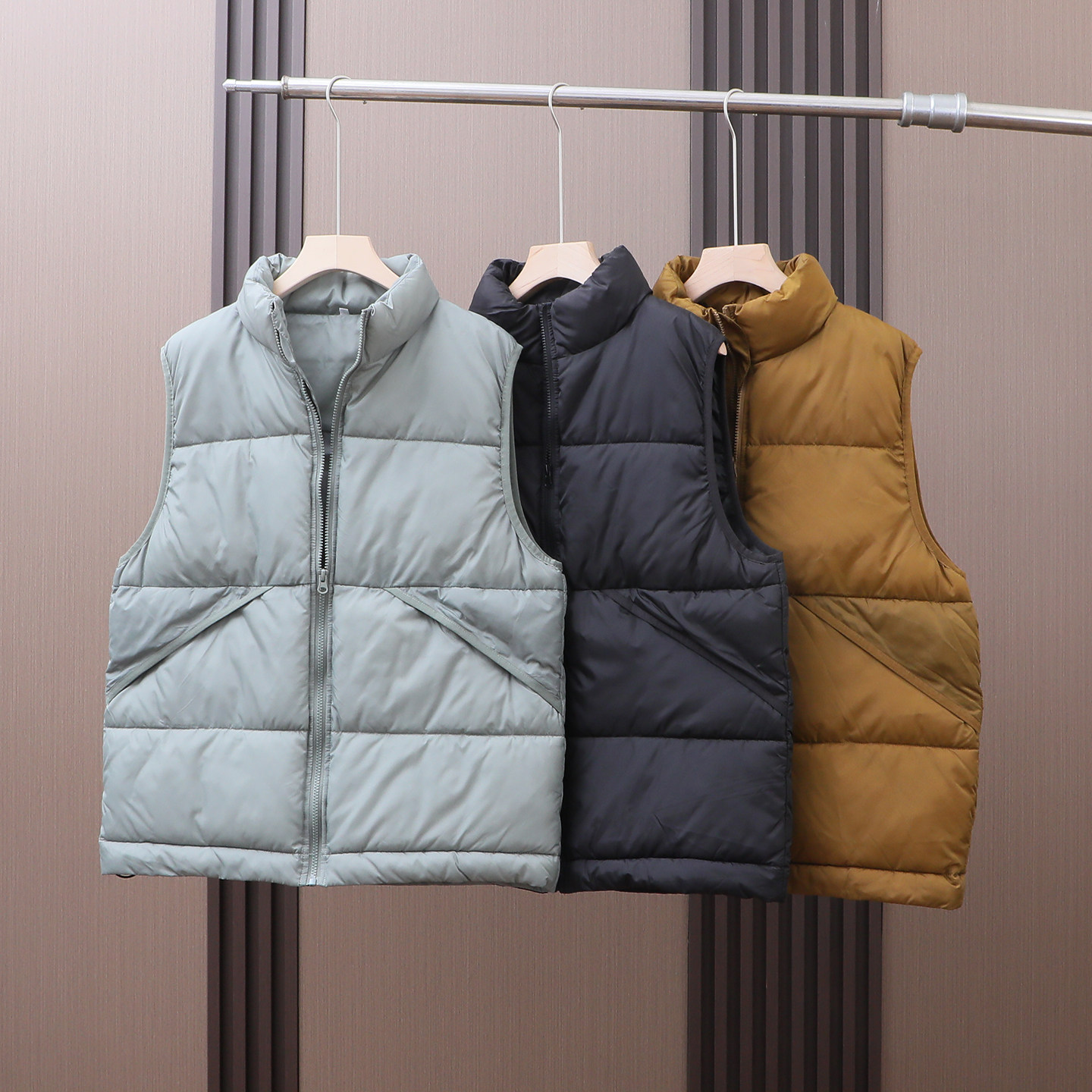 外贸日单冬季男士轻盈高蓬松加棉加厚防风保暖宽松立领棉马甲背心,男装,常规马甲,淘宝优惠券,粉丝福利购,淘宝优惠卷