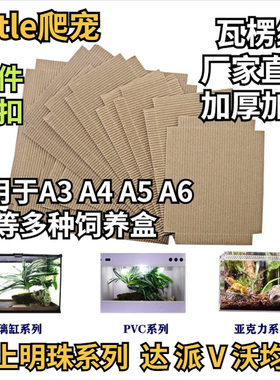爬宠瓦楞纸垫材爬虫用品睫角守宫a4a6盒饲养箱柜专用加厚包边垫纸