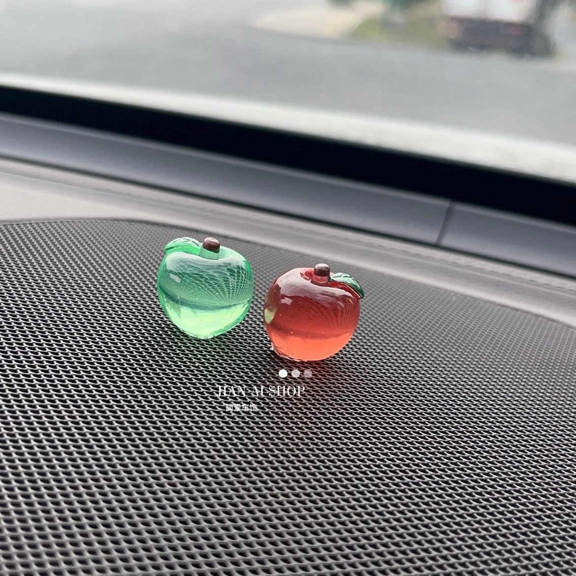 透明苹果松树氛围感创意车载摆