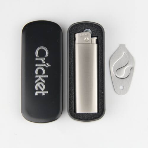 瑞典火柴Cricket草蜢砂轮蓝焰直冲打火机豪华金属机可充气调火