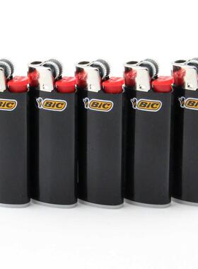 BIC法国比克一次性打火机迷你短款砂轮火石固定明火防爆J5纯色