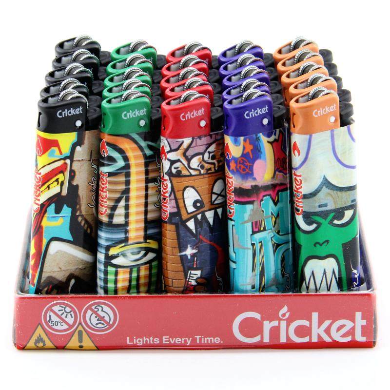 正品瑞典火柴cricket草蜢一次性尼龙防爆打火机潮流砂轮包纸涂鸦