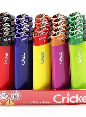 瑞典Cricket草蜢一次性打火机潮流明火尼龙防爆砂轮彩色家用长款